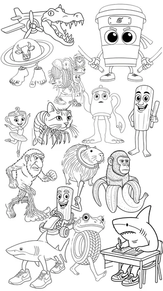 coloring pages italian brainrot 10