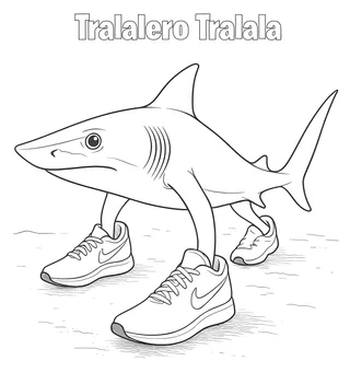 coloring pages italian brainrot 13